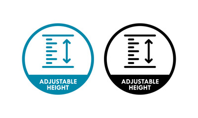 Adjsutable height design logo template illustration