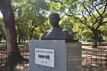 Mahatma Gandhi Memorial Statue Bust Monument in Buenos Aires