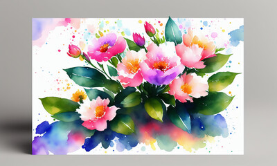 flower painting Generative Ai