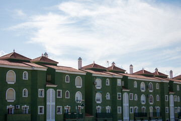 Green houses on the coast of Spain.