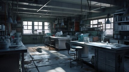 Laboratory - A room or building equipped for scientist. AI generated