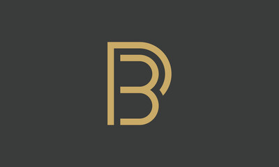 Letter fb logo bf lettering icon initial letter for FB sign symbol creative modern bf letters vector logo illustration. - obrazy, fototapety, plakaty