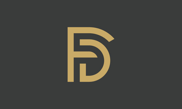 Letter fd logo df lettering icon initial letter for fd sign symbol creative modern df letters vector logo illustration.