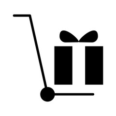 delivery gift box shipping black Icon button