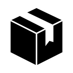 box packaging delivery shipping black Icon button