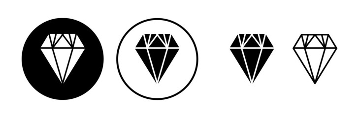 Diamond icon vector. gem icon. crystal stone