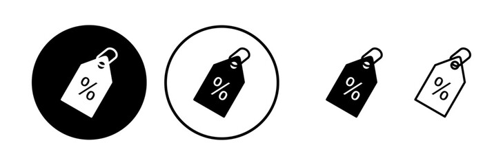 Discount icon vector. shopping tags. percentage icon