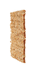 Fresh crunchy crispbread isolated on white. Healthy snack