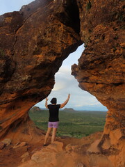 person on the cliff