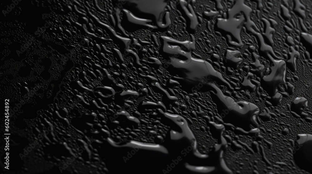 Poster black background with water drop texture. generative ai aig21.