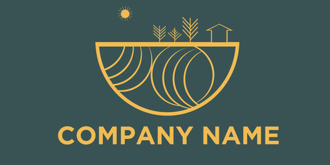 
a simple house logo and a bit of combination with trees