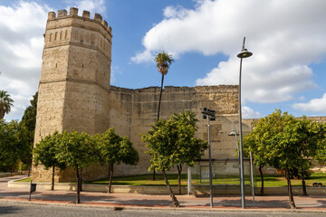 Tower of the Alcazar of Jerez de la Frontera, Andalusia, Spain 