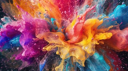 liquid colorful glossy explode background