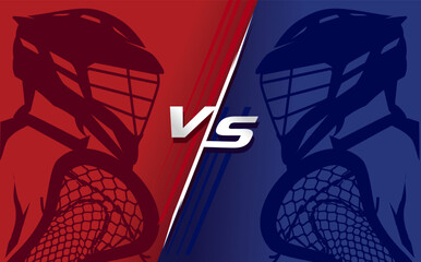 Great editable vector background of lacrosse versus or comparison best for your digital and print resource