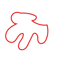 Red Abstract Shapes Outline