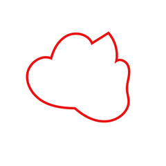 Red Abstract Shapes Outline