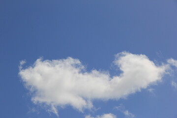 空の風景/泳ぐ魚のような形の雲