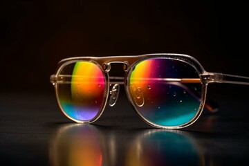 Fototapeta na wymiar Rainbow glasses_001. Generative AI