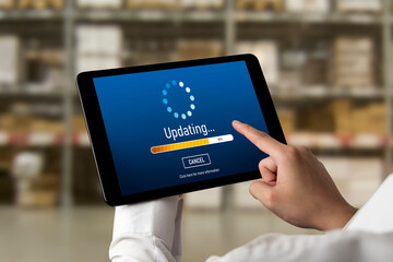 Software update on computer for modish version of device software upgrade