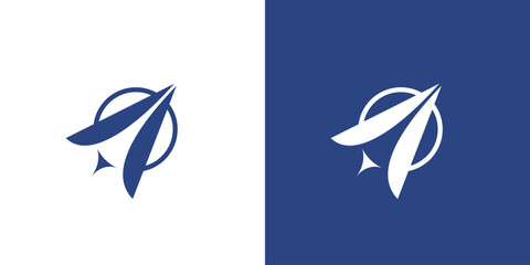 Obraz premium Modern and unique airplane travel logo design 4