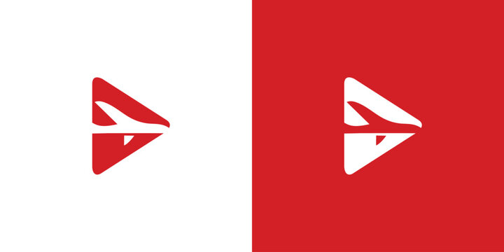 Modern and unique airplane travel logo design 16
