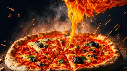 Hot and Spicy Pizza Fire and Exploding, Generative AI