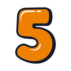 Number 5 Vector