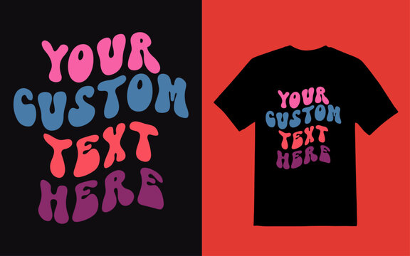 Retro wavy t shirt design vector file.