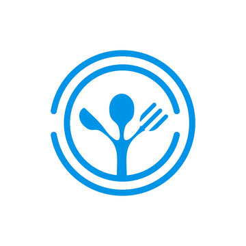 unique kitchen and restaurant appliance vector logo design