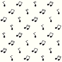 Music Notes Vector Seamless Pattern