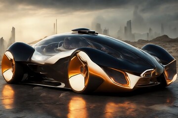 Fototapeta na wymiar Car of the future. Concept. Generative AI