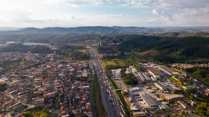 Obraz premium Aerial view of the Pirituba neighborhood in Sao Paulo, Brazil.