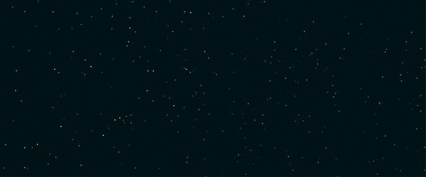 Background image of starry night sky. Image contains noise and grains due to high ISO and soft focus due to slow shutter.. Vector art