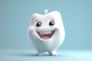 dentistry blue child dentist care dental hygiene tooth smile smiling. Generative AI.