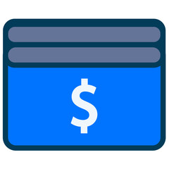 The Wallet icon represents financial management or personal finance, commonly used in banking or e-commerce-related software