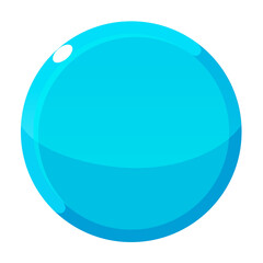 Blue button for the graphic resource for games, websites, applications, or others.