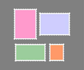 set of stamps template vector
