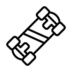 skateboard line style icon, vector icon can be used for mobile, ui, web