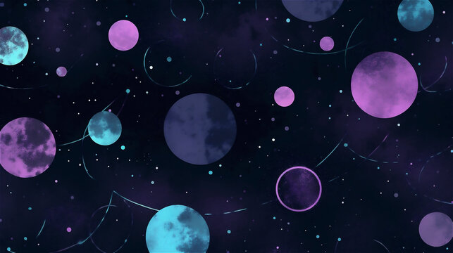 Generative AI, Stellar Night - An Abstract Sky-inspired Background