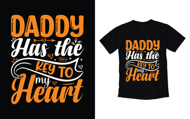 Vector Father's day typography t shirt design, Father's day quotes t-shirt design, Best dad ever t shirt template, Happy father's day,Papa Father's quote lettering with black background,dad