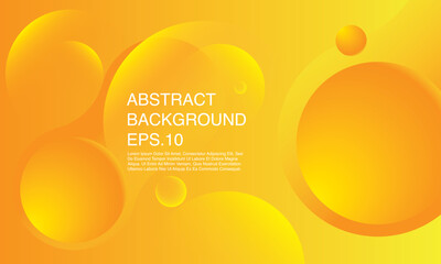 Minimal geometric gradient with yellow and oranye color background. Dynamic shapes composition. Eps10 vector