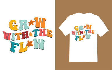 Retro wavy t shirt design vector file.