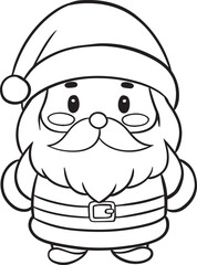 Santa Claus. Christmas coloring page for kids.