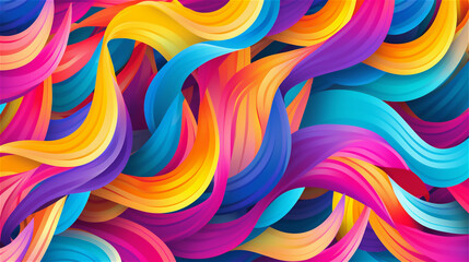 Generative AI, Rainbow Spectrum - A Vibrant Abstract Pattern