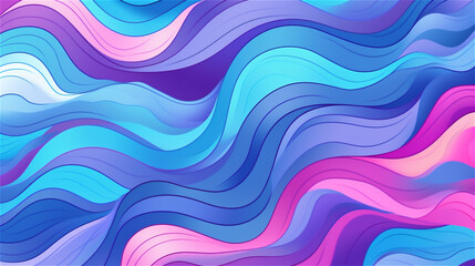 Generative AI, Digital Mindfulness - Abstract Pattern in Purple and Blue