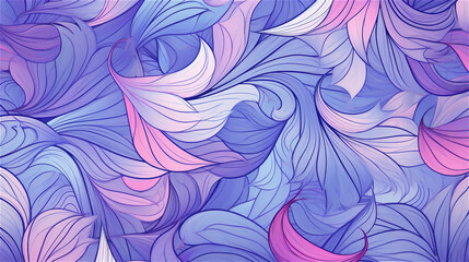 Generative AI, Digital Mindfulness - Abstract Pattern in Purple and Blue