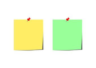 note paper with push pin with space for text