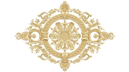 golden ornament with a crown