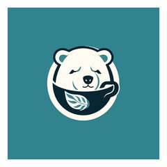 bear icon for coffee shop logo 