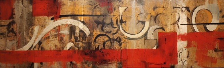 Colorful abstract spray painted graffiti background. Swirls street art. Arabic writing. Grunge pattern texture wallpaper.